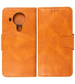 Portemonnee Wallet Case Hoesje voor Nokia 5.4 - Bruin