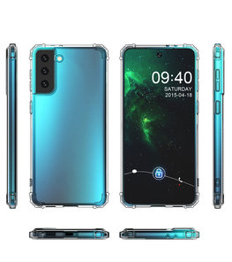 Schokbestendig Telefoonhoesje Backcover Hoesje voor Samsung Galaxy S21 Plus - Transparant Schokbestendig Telefoonhoesje Backcover Hoesje voor Samsung Galaxy S21 Plus - Transparant