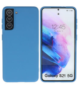 2.0mm Dikke Fashion Backcover Telefoonhoesje voor Samsung Galaxy S21 - Navy 2.0mm Dikke Fashion Backcover Telefoonhoesje voor Samsung Galaxy S21 - Navy