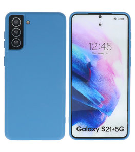 2.0mm Dikke Fashion Backcover Telefoonhoesje voor Samsung Galaxy S21 Plus - Navy 2.0mm Dikke Fashion Backcover Telefoonhoesje voor Samsung Galaxy S21 Plus - Navy