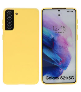 2.0mm Dikke Fashion Backcover Telefoonhoesje voor Samsung Galaxy S21 Plus - Geel 2.0mm Dikke Fashion Backcover Telefoonhoesje voor Samsung Galaxy S21 Plus - Geel
