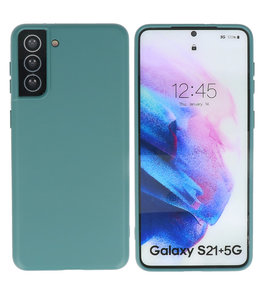 2.0mm Dikke Fashion Backcover Telefoonhoesje voor Samsung Galaxy S21 Plus - Donker Groen 2.0mm Dikke Fashion Backcover Telefoonhoesje voor Samsung Galaxy S21 Plus - Donker Groen