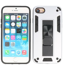 Tough Armor Hardcase Met Standfunctie Hoesje voor iPhone SE 2020 - Zilver Tough Armor Hardcase Met Standfunctie Hoesje voor iPhone SE 2020 - Zilver