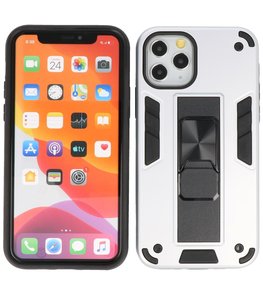 Tough Armor Hardcase Met Standfunctie Hoesje voor iPhone 11 Pro - Zilver Tough Armor Hardcase Met Standfunctie Hoesje voor iPhone 11 Pro - Zilver