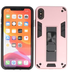 Tough Armor Hardcase Met Standfunctie Hoesje voor iPhone Xs Max - Roze Tough Armor Hardcase Met Standfunctie Hoesje voor iPhone Xs Max - Roze