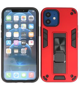 Tough Armor Hardcase Met Standfunctie Hoesje voor iPhone 12 Mini - Rood