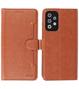 Book Case Pasjeshouder Telefoonhoesje voor Samsung Galaxy A72 / A72 5G - Bruin Book Case Pasjeshouder Telefoonhoesje voor Samsung Galaxy A72 / A72 5G - Bruin
