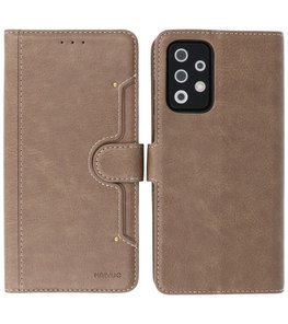 Book Case Pasjeshouder Telefoonhoesje voor Samsung Galaxy A72 / A72 5G - Grijs Book Case Pasjeshouder Telefoonhoesje voor Samsung Galaxy A72 / A72 5G - Grijs
