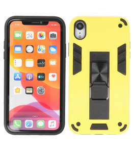 Tough Armor Hardcase Met Standfunctie Hoesje voor iPhone XR - Geel