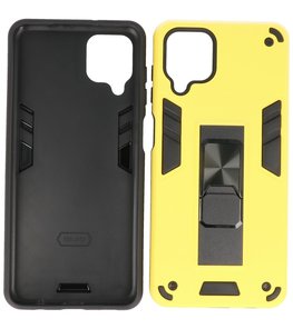 Tough Armor Hardcase Met Standfunctie Hoesje voor Samsung Galaxy A12 - Geel