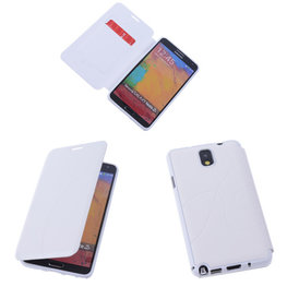 Bestcases Wit TPU Book Case Flip Cover Motief Hoesje voor Samsung Galaxy Note 3