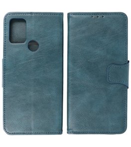Portemonnee Wallet Case Hoesje voor Motorola Moto G30 - Moto G20 - Moto G10 - Blauw