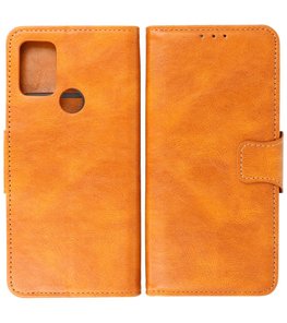 Portemonnee Wallet Case Hoesje voor Motorola Moto G30 - Moto G20 - Moto G10 - Bruin