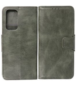 Portemonnee Wallet Case Hoesje voor OnePlus 9 - Donker Groen Portemonnee Wallet Case Hoesje voor OnePlus 9 - Donker Groen