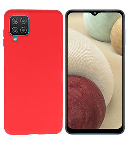 2.0mm Dikke Fashion Backcover Telefoonhoesje voor Samsung Galaxy A12 - Rood