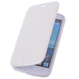 Bestcases Wit Hoesje voor Huawei Ascend G610 TPU Book Case Cover Motief