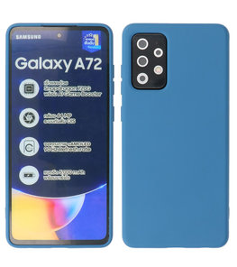 2.0mm Dikke Fashion Backcover Telefoonhoesje voor Samsung Galaxy A72 / A72 5G - Navy 2.0mm Dikke Fashion Backcover Telefoonhoesje voor Samsung Galaxy A72 / A72 5G - Navy