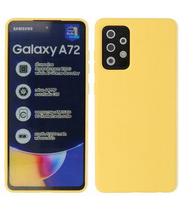 2.0mm Dikke Fashion Backcover Telefoonhoesje voor Samsung Galaxy A72 / A72 5G - Geel 2.0mm Dikke Fashion Backcover Telefoonhoesje voor Samsung Galaxy A72 / A72 5G - Geel