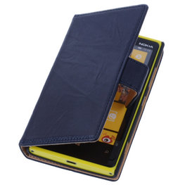 BestCases Nevy Blue Hoesje voor Nokia Lumia 1320 Stand Echt Lederen Book Wallet BestCases Nevy Blue Hoesje voor Nokia Lumia 1320 Stand Echt Lederen Book Wallet