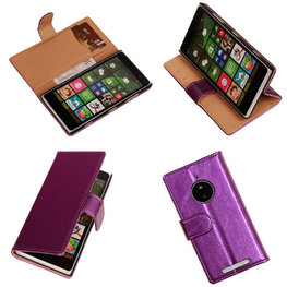 PU Leder Lila Hoesje voor Nokia Lumia 830 Book/Wallet Case/Cover