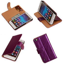 PU Leder Lila Honor 6 Book/Wallet Case/Cover