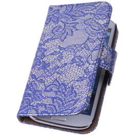 Lace Blauw Hoesje voor Samsung Galaxy Note 3 Book/Wallet Case/Cover