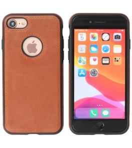 Lederen Backcover Hoesje voor iPhone SE 2020 - iPhone 8 en iPhone 7 - Cognac Lederen Backcover Hoesje voor iPhone SE 2020 - iPhone 8 en iPhone 7 - Cognac
