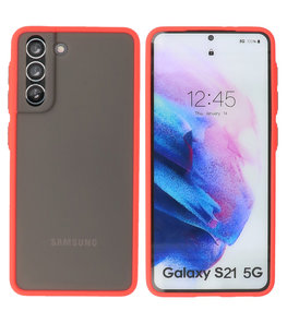 Kleurcombinatie Hard Case voor Samsung Galaxy S21 - Rood Kleurcombinatie Hard Case voor Samsung Galaxy S21 - Rood