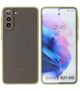 Kleurcombinatie Hard Case voor Samsung Galaxy S21 Plus - Groen Kleurcombinatie Hard Case voor Samsung Galaxy S21 Plus - Groen