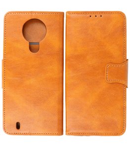 Portemonnee Wallet Case Hoesje voor Nokia 1.4 - Bruin Portemonnee Wallet Case Hoesje voor Nokia 1.4 - Bruin