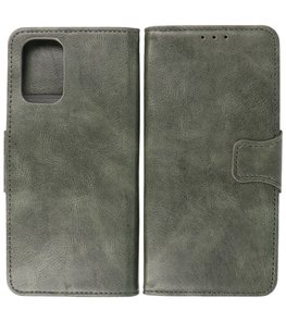 Portemonnee Wallet Case Hoesje voor OnePlus 9R - Donker Groen Portemonnee Wallet Case Hoesje voor OnePlus 9R - Donker Groen
