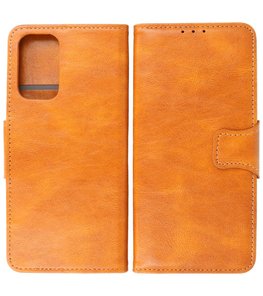 Portemonnee Wallet Case Hoesje voor Oppo Reno 5 Pro - Bruin
