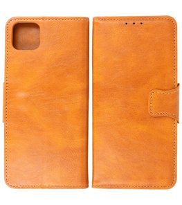 Portemonnee Wallet Case Hoesje voor Samsung Galaxy A22 5G - Bruin Portemonnee Wallet Case Hoesje voor Samsung Galaxy A22 5G - Bruin