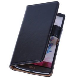 PU Leder Zwart Hoesje voor LG Optimus L7 2 Book/Wallet Case/Cover PU Leder Zwart Hoesje voor LG Optimus L7 2 Book/Wallet Case/Cover
