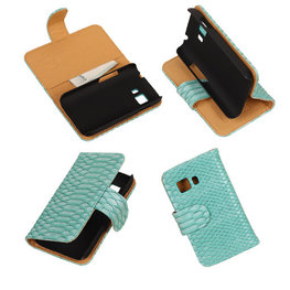 BC Slang Turquoise Hoesje voor Samsung Galaxy Young 2 Bookcase Cover