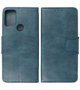 Portemonnee Wallet Case Hoesje voor Motorola Moto G50 - Blauw