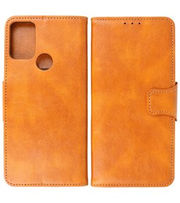 Portemonnee Wallet Case Hoesje voor Motorola Moto G50 - Bruin