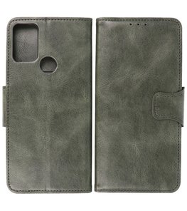 Portemonnee Wallet Case Hoesje voor Motorola Moto G50 - Donker Groen