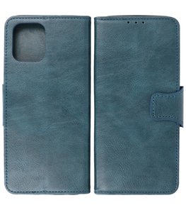 Portemonnee Wallet Case Hoesje voor Motorola Moto G100 - Blauw Portemonnee Wallet Case Hoesje voor Motorola Moto G100 - Blauw