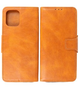 Portemonnee Wallet Case Hoesje voor Motorola Moto G100 - Bruin Portemonnee Wallet Case Hoesje voor Motorola Moto G100 - Bruin