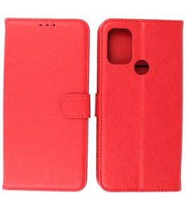 Booktype Wallet Case Telefoonhoesje voor Motorola Moto G30 - Rood