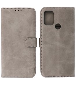 Booktype Wallet Case Telefoonhoesje voor Motorola Moto G30 - Grijs