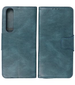 Portemonnee Wallet Case Hoesje voor Sony Xperia 5 III Blauw