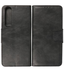 Portemonnee Wallet Case Hoesje voor Sony Xperia 5 III Zwart