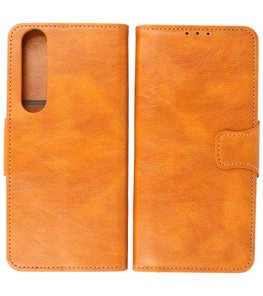 Portemonnee Wallet Case Hoesje voor Sony Xperia 5 III Bruin