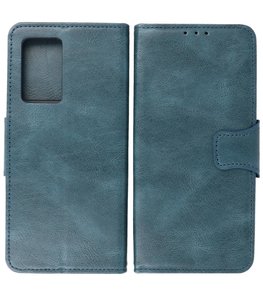 Portemonnee Wallet Case Hoesje voor Oppr Reno 6 Pro 5G Blauw