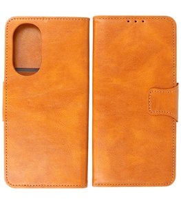 Portemonnee Wallet Case Hoesje voor Honor 50 SE Bruin Portemonnee Wallet Case Hoesje voor Honor 50 SE Bruin