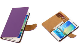 Effen Paars Hoesje voor Samsung Galaxy A3 2015 Book/Wallet Case/Cover
