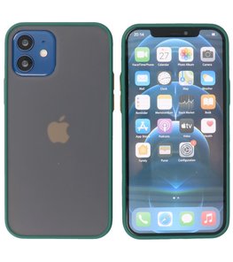 Kleurcombinatie Hard Case Hoesje voor iPhone 12 Mini Donker Groen