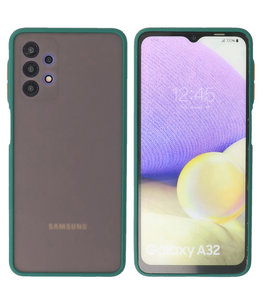 Samsung Galaxy A32 4G Hoesje Back Cover Telefoonhoesje Donker Groen